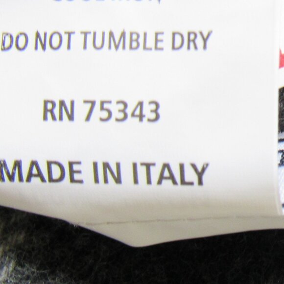 NEW Via Condotti Scarf Wrap Grey White Plaid Virgin Wool Italy,Unisex - Picture 4 of 6